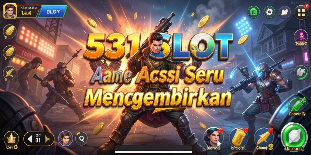 Tangkapan layar menunjukkan aksi mendebarkan dalam 531SLOT.