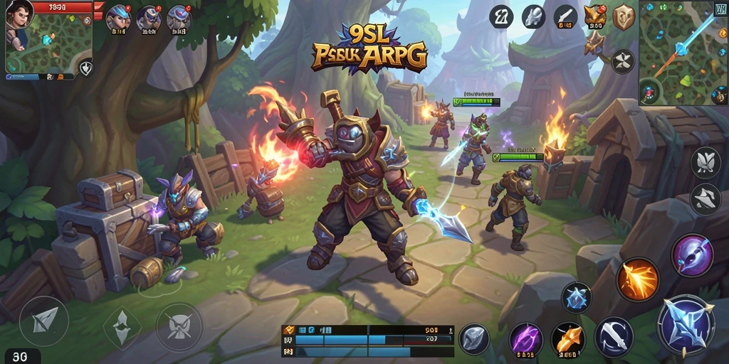 Gameplay seru dalam petualangan epik ARPG 9SL.
