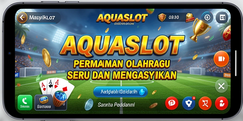 Screenshot gameplay AQUASLOT yang seru dan kompetitif dalam olahraga.