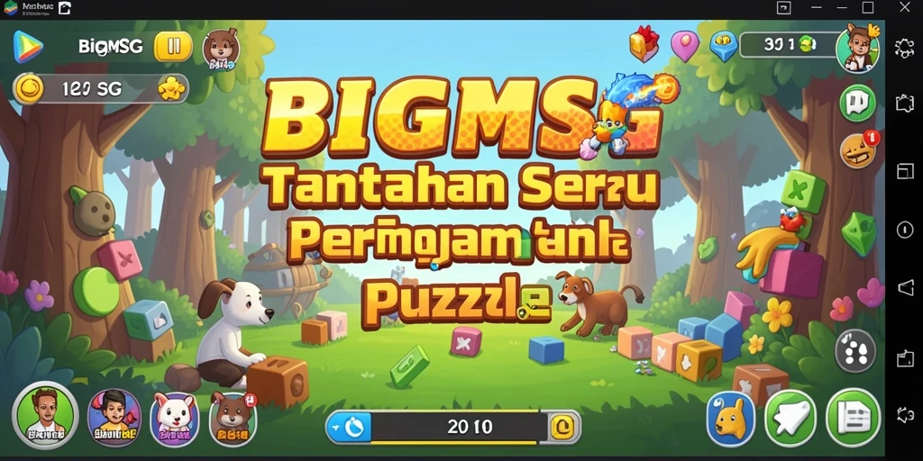Screenshot gameplay BIGMSG dengan tampilan puzzle yang menantang.