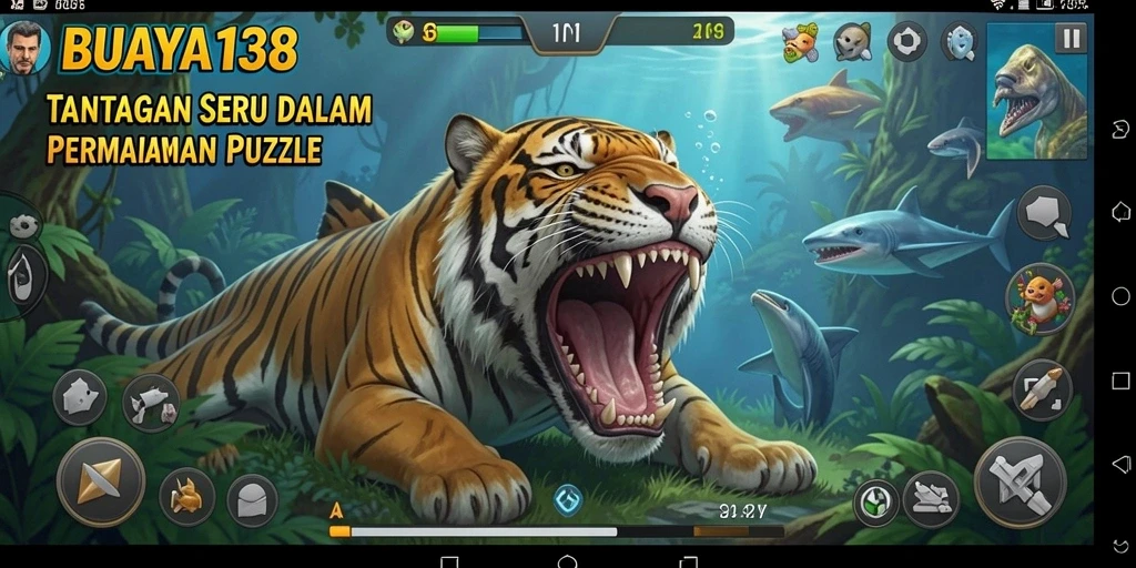 Tampilan gameplay BUAYA138 dengan teka-teki menarik dan tantangan seru.