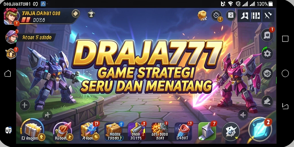 Tampilan gameplay seru DRAJA777 dengan aksi strategi mendebarkan