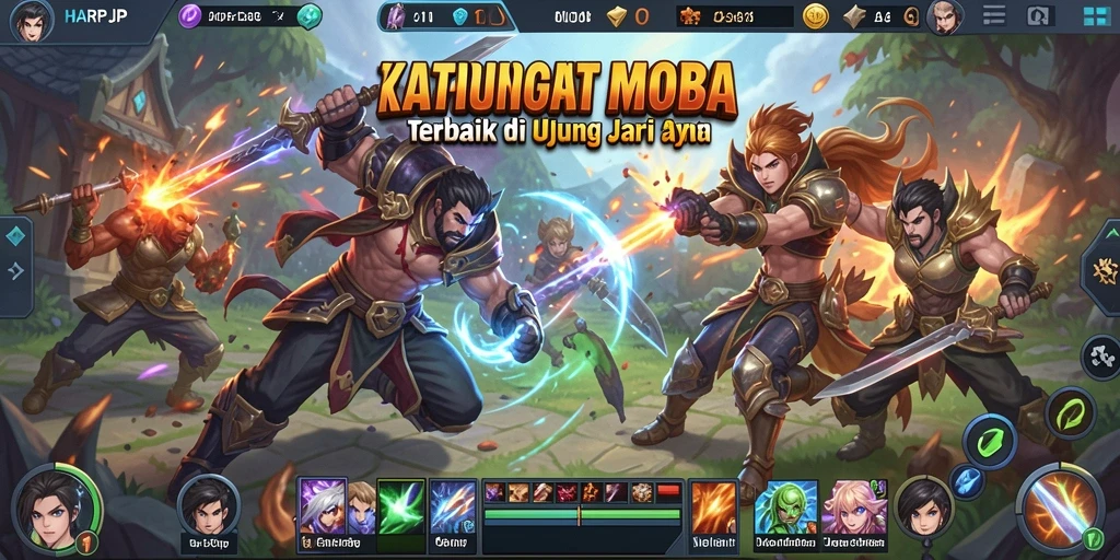 Screenshot menampilkan pertarungan seru di arena HARAPJP.