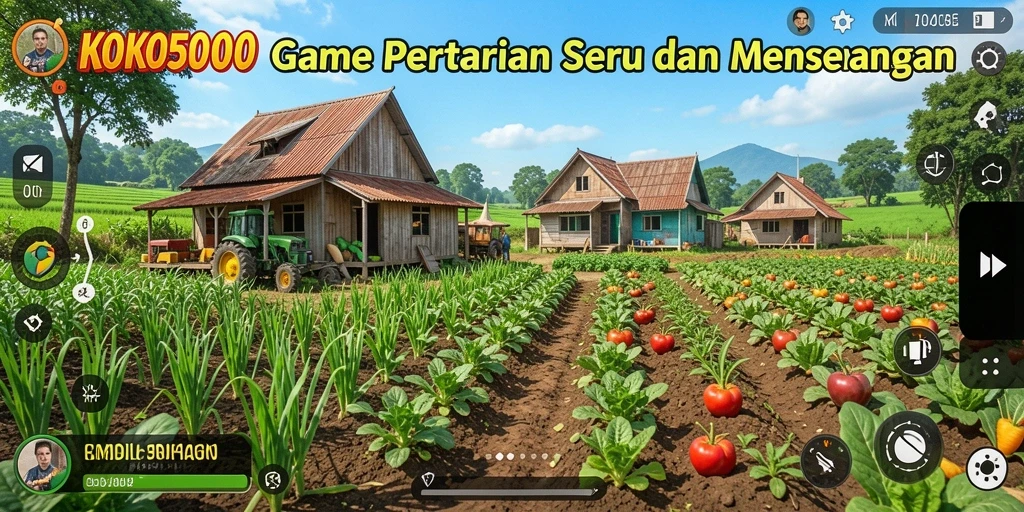 Gameplay seru dalam KOKO5000 saat merawat tanaman dan hewan.
