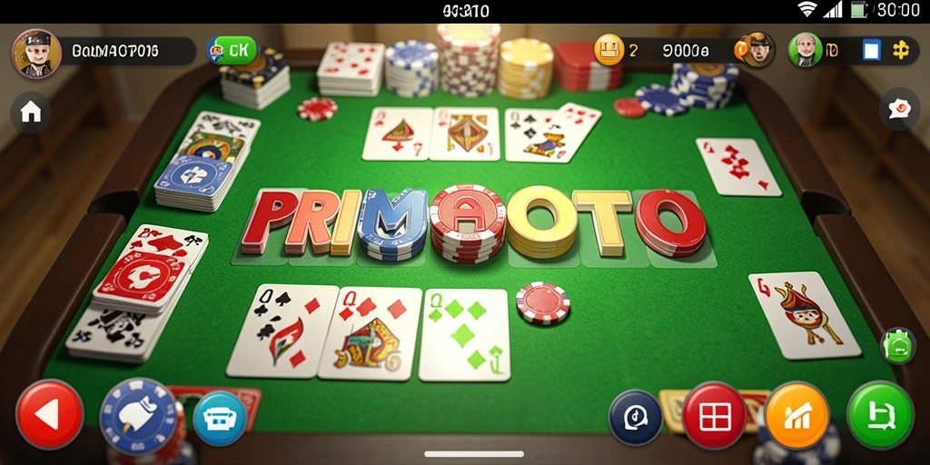 Tampilan gameplay Gaple yang seru dan interaktif di PRIMATOTO.