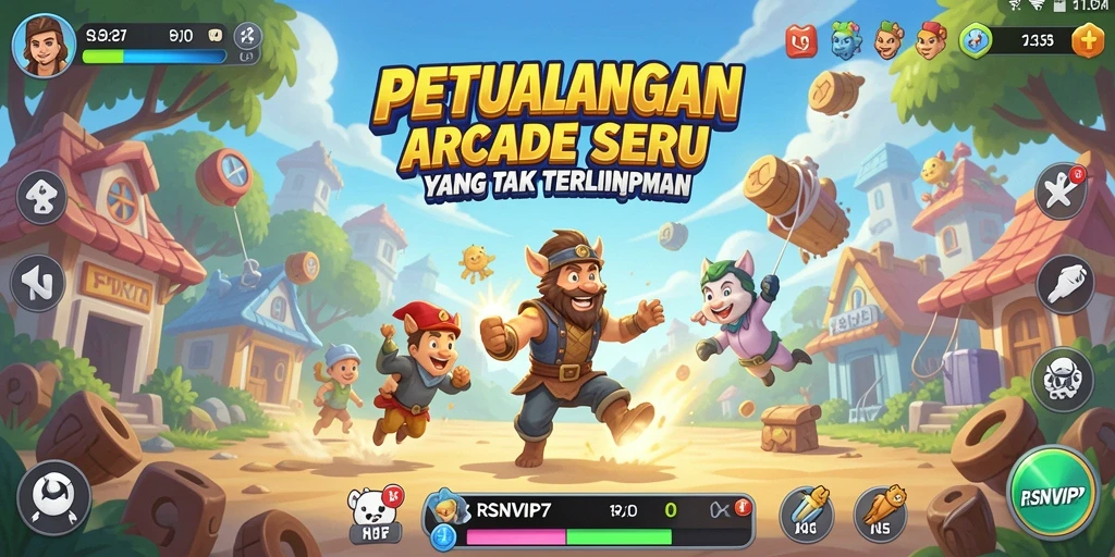 Tangkapan layar gameplay RSNVIP7 menampilkan aksi seru penuh tantangan Arcade.