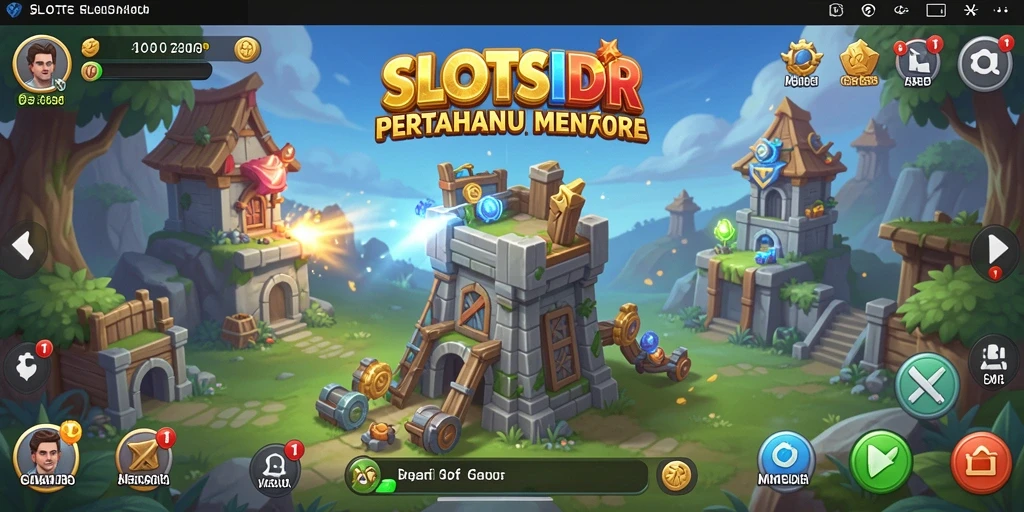 Tampilan gameplay SLOTSIDR menampilkan aksi menara pertahanan yang seru.