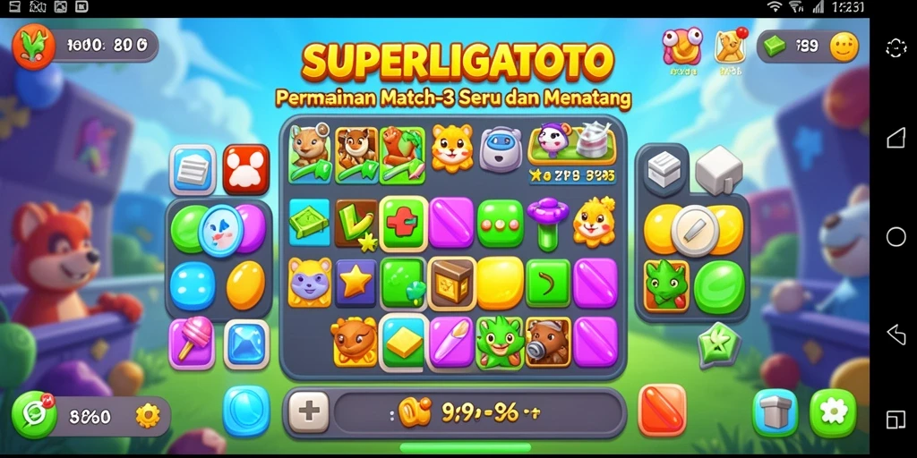 Gameplay seru dan menantang dalam SUPERLIGATOTO.