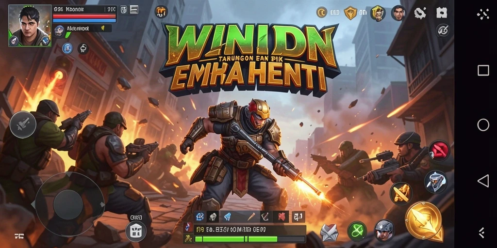 Screenshot gameplay WINIDN menampilkan aksi pertarungan yang intens.